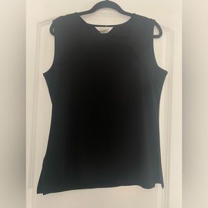 Misook Asymmetrical Neckline Top